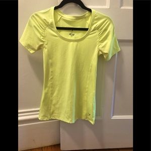 Bright yellow work out top